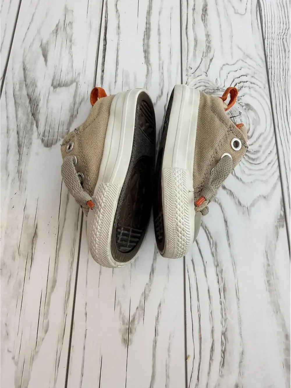 Converse Toddler 3 Chuck Taylor All Star Low Tan Orange Slip-On